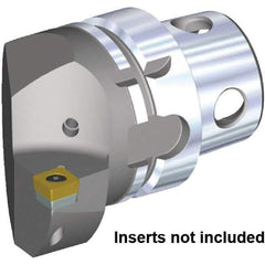 Kennametal - Insert Style CC.. 120408, CC.. 432, 70mm Head Length, Right Hand Cut, Internal/External Modular Threading Cutting Unit Head - System Size KM4X63, 43mm Center to Cutting Edge, Series KM4X - USA Tool & Supply