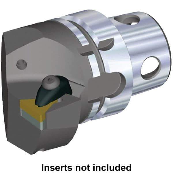 Kennametal - Insert Style TN.. 220408, TN.. 432, 70mm Head Length, Left Hand Cut, Internal/External Modular Threading Cutting Unit Head - System Size KM4X63, 43mm Center to Cutting Edge, Series Kenclamp - USA Tool & Supply