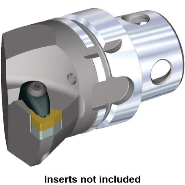 Kennametal - Insert Style WN.. 080408, WN.. 432, 70mm Head Length, Left Hand Cut, Internal/External Modular Threading Cutting Unit Head - System Size KM4X63, 43mm Center to Cutting Edge, Series Kenclamp - USA Tool & Supply