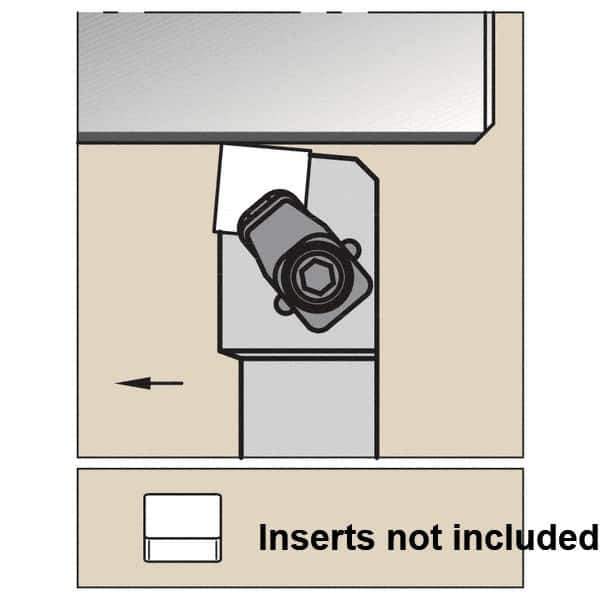 Kennametal - CSXN, Left Hand Cut, 5° Lead Angle, 25mm Shank Height x 25mm Shank Width, Negative Rake Indexable Turning Toolholder - 150mm OAL, SN.N 120408 Insert Compatibility, Series CSXN - USA Tool & Supply