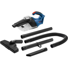 Bosch - Cordless Battery Vacuum Cleaner - 18 Volts, 6.3 Amps, 113 Watts, 2.9 Lb, Accessories Included - USA Tool & Supply