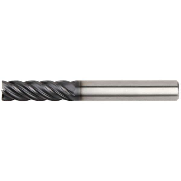 Kennametal - 3/4", 6 Flute, Single End, Solid Carbide, 0.06" Corner Radius End Mill - 5" OAL, 38° Helix, Right Hand Flute, 2-1/4" LOC, Right Hand Cut, 2-1/4" Extended Reach - USA Tool & Supply