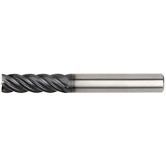 Kennametal - 3/4", 6 Flute, Single End, Solid Carbide, 0.06" Corner Radius End Mill - 5" OAL, 38° Helix, Right Hand Flute, 2-1/4" LOC, Right Hand Cut, 2-1/4" Extended Reach - USA Tool & Supply