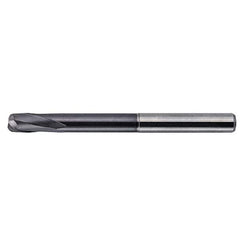 Kennametal - 4mm, 2 Flute, Single End, Solid Carbide, 1mm Corner Radius End Mill - 80mm OAL, 20° Helix, Right Hand Flute, 4mm LOC, Right Hand Cut, 19.5mm Extended Reach - USA Tool & Supply