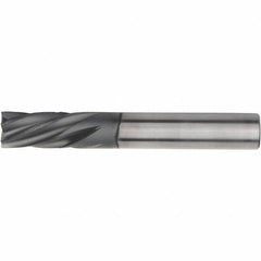 Kennametal - 8mm, 6 Flute, Single End, Solid Carbide, Corner Chamfer End Mill - 83mm OAL, 25° Helix, Left Hand Flute, 18mm LOC, Right Hand Cut - USA Tool & Supply