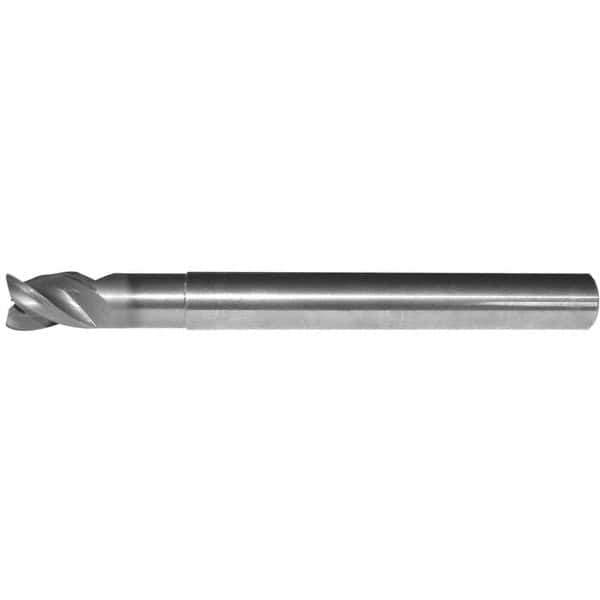 Kennametal - 12mm, 3 Flute, Single End, Solid Carbide, 2.5mm Corner Radius End Mill - 100mm OAL, 38° Helix, Right Hand Flute, 18mm LOC, Right Hand Cut, 36mm Extended Reach - USA Tool & Supply