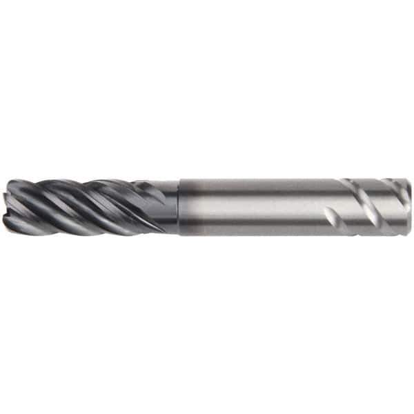 Kennametal - 20mm, 5 Flute, Single End, Solid Carbide, 6mm Corner Radius End Mill - 115mm OAL, 38° Helix, Right Hand Flute, 38mm LOC, Right Hand Cut, 60mm Extended Reach - USA Tool & Supply