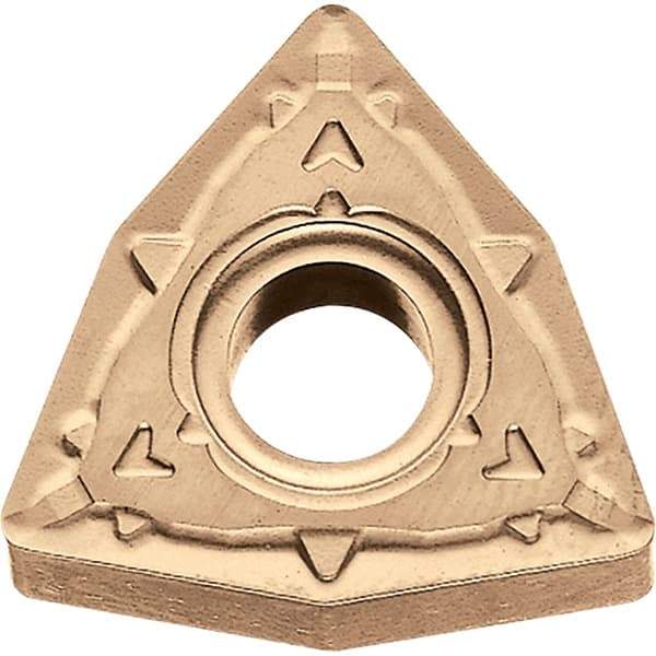 Kyocera - WNMG432 WP Grade CA025P Carbide Turning Insert - TiCN/Al2O3/TiN Finish, 80° Trigon, 1/2" Inscr Circle, 3/16" Thick, 1/32" Corner Radius - USA Tool & Supply