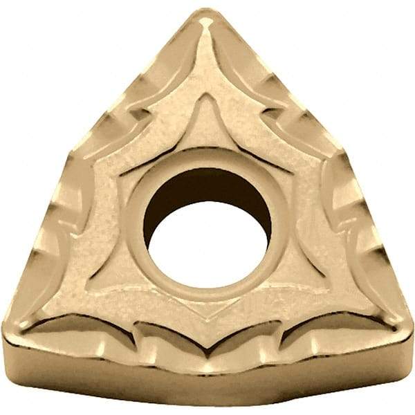 Kyocera - WNMG431 CQ Grade CA025P Carbide Turning Insert - TiCN/Al2O3/TiN Finish, 80° Trigon, 1/2" Inscr Circle, 3/16" Thick, 1/64" Corner Radius - USA Tool & Supply