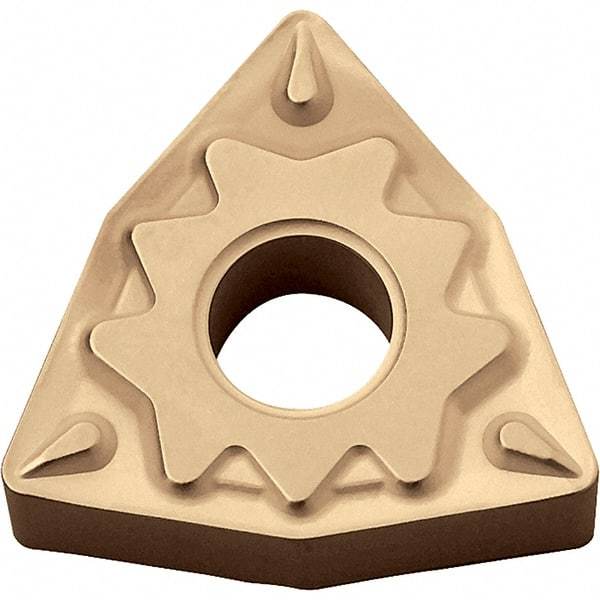 Kyocera - WNMG332 HQ Grade CA025P Carbide Turning Insert - TiCN/Al2O3/TiN Finish, 80° Trigon, 3/8" Inscr Circle, 3/16" Thick, 1/32" Corner Radius - USA Tool & Supply