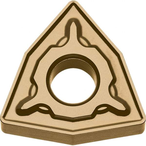 Kyocera - WNMG432 PH Grade CA025P Carbide Turning Insert - TiCN/Al2O3/TiN Finish, 80° Trigon, 1/2" Inscr Circle, 3/16" Thick, 1/32" Corner Radius - USA Tool & Supply