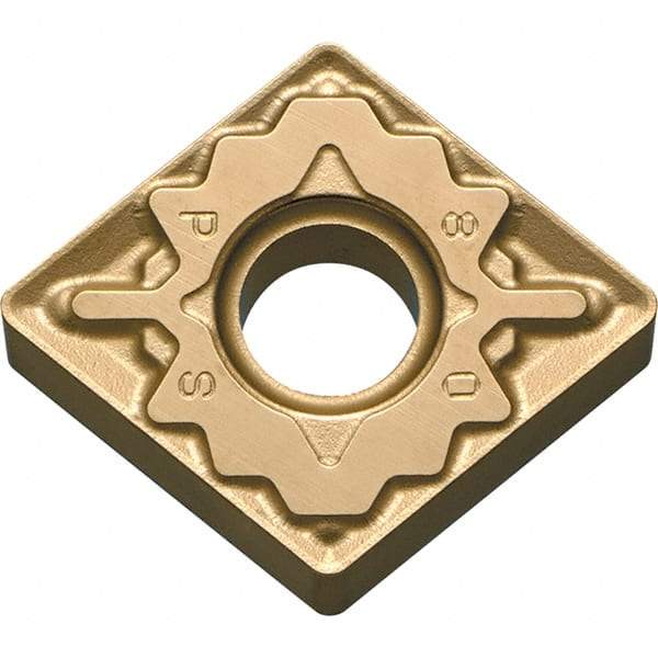 Kyocera - CNMG432 PS Grade CA025P Carbide Turning Insert - TiCN/Al2O3/TiN Finish, 80° Diamond, 1/2" Inscr Circle, 3/16" Thick, 1/32" Corner Radius - USA Tool & Supply