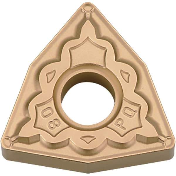Kyocera - WNMG432 PQ Grade CA025P Carbide Turning Insert - TiCN/Al2O3/TiN Finish, 80° Trigon, 1/2" Inscr Circle, 3/16" Thick, 1/32" Corner Radius - USA Tool & Supply