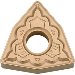 Kyocera - WNMG432 PQ Grade CA025P Carbide Turning Insert - TiCN/Al2O3/TiN Finish, 80° Trigon, 1/2" Inscr Circle, 3/16" Thick, 1/32" Corner Radius - USA Tool & Supply