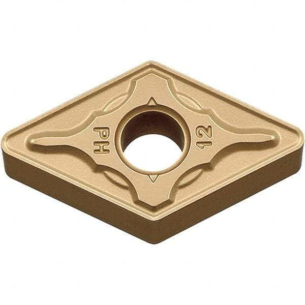 Kyocera - DNMG432 PH Grade CA025P Carbide Turning Insert - TiCN/Al2O3/TiN Finish, 55° Diamond, 1/2" Inscr Circle, 3/16" Thick, 1/32" Corner Radius - USA Tool & Supply