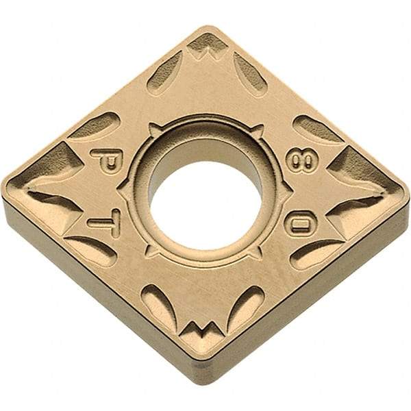 Kyocera - CNMG433 PT Grade CA025P Carbide Turning Insert - TiCN/Al2O3/TiN Finish, 80° Diamond, 1/2" Inscr Circle, 3/16" Thick, 3/64" Corner Radius - USA Tool & Supply