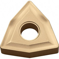 Kyocera - WNMG433 Grade CA025P Carbide Turning Insert - TiCN/Al2O3/TiN Finish, 80° Trigon, 1/2" Inscr Circle, 3/16" Thick, 3/64" Corner Radius - USA Tool & Supply