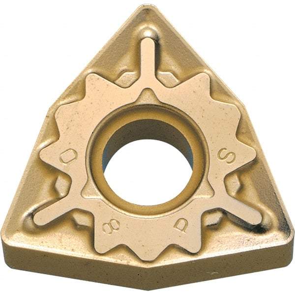 Kyocera - WNMG431 PS Grade CA025P Carbide Turning Insert - TiCN/Al2O3/TiN Finish, 80° Trigon, 1/2" Inscr Circle, 3/16" Thick, 1/64" Corner Radius - USA Tool & Supply