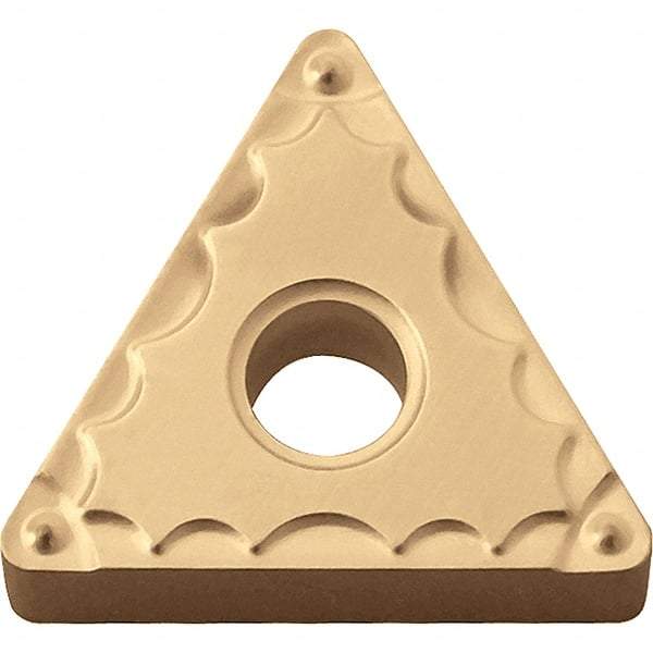 Kyocera - TNMG331 GP Grade CA025P Carbide Turning Insert - TiCN/Al2O3/TiN Finish, 60° Triangle, 3/8" Inscr Circle, 3/16" Thick, 1/64" Corner Radius - USA Tool & Supply