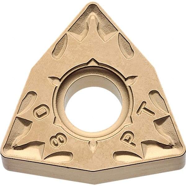 Kyocera - WNMG432 PT Grade CA025P Carbide Turning Insert - TiCN/Al2O3/TiN Finish, 80° Trigon, 1/2" Inscr Circle, 3/16" Thick, 1/32" Corner Radius - USA Tool & Supply