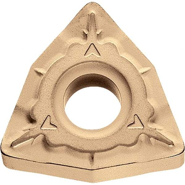 Kyocera - WNMG432 WQ Grade CA025P Carbide Turning Insert - TiCN/Al2O3/TiN Finish, 80° Trigon, 1/2" Inscr Circle, 3/16" Thick, 1/32" Corner Radius - USA Tool & Supply