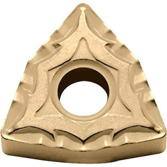 Kyocera - WNMG432 CQ Grade CA025P Carbide Turning Insert - TiCN/Al2O3/TiN Finish, 80° Trigon, 1/2" Inscr Circle, 3/16" Thick, 1/32" Corner Radius - USA Tool & Supply