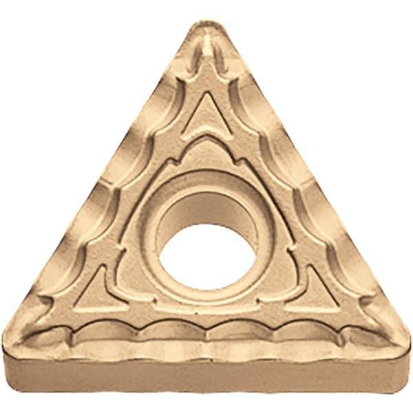 Kyocera - TNMG331 XQ Grade CA025P Carbide Turning Insert - TiCN/Al2O3/TiN Finish, 60° Triangle, 3/8" Inscr Circle, 3/16" Thick, 1/64" Corner Radius - USA Tool & Supply