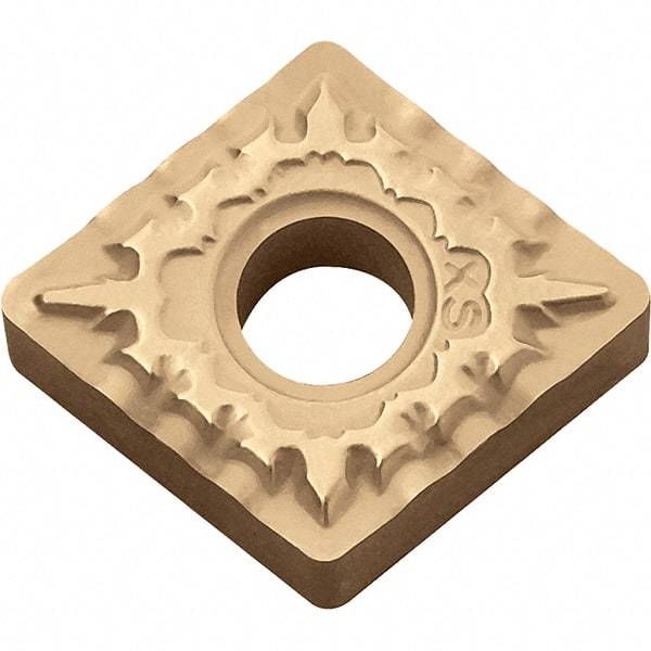 Kyocera - CNMG432 XS Grade CA025P Carbide Turning Insert - TiCN/Al2O3/TiN Finish, 80° Diamond, 1/2" Inscr Circle, 3/16" Thick, 1/32" Corner Radius - USA Tool & Supply