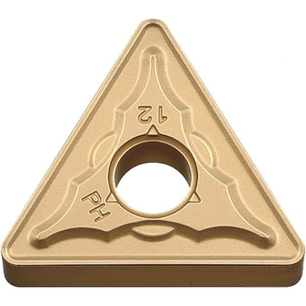 Kyocera - TNMG434 PH Grade CA025P Carbide Turning Insert - TiCN/Al2O3/TiN Finish, 60° Triangle, 1/2" Inscr Circle, 3/16" Thick, 1/16" Corner Radius - USA Tool & Supply