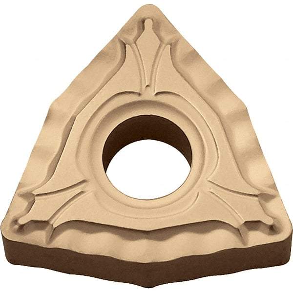 Kyocera - WNMG432 XP Grade CA025P Carbide Turning Insert - TiCN/Al2O3/TiN Finish, 80° Trigon, 1/2" Inscr Circle, 3/16" Thick, 1/32" Corner Radius - USA Tool & Supply