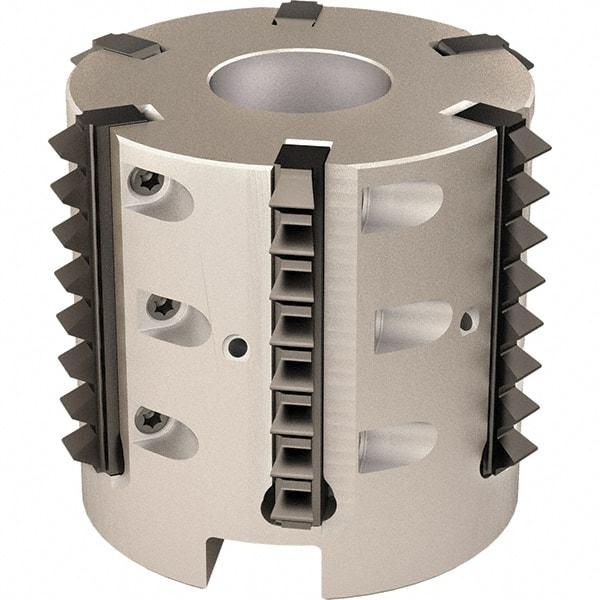 Vargus - 57.94mm Cut Diam, 200mm Max Hole Depth, 27mm Shank Diam, Internal/External Indexable Thread Mill - Insert Style R41, 6 Inserts, Toolholder Style RTMC-D, 50mm OAL - USA Tool & Supply