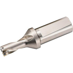 Kyocera - 2.124" Max Drill Depth, 2xD, 1.062" Diam, Indexable Insert Drill - 2 Inserts, 1-1/4" Shank Diam, Weldon Shank - USA Tool & Supply