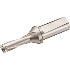 Kyocera - 2-1/4" Max Drill Depth, 3xD, 3/4" Diam, Indexable Insert Drill - 2 Inserts, 1" Shank Diam, Weldon Shank - USA Tool & Supply