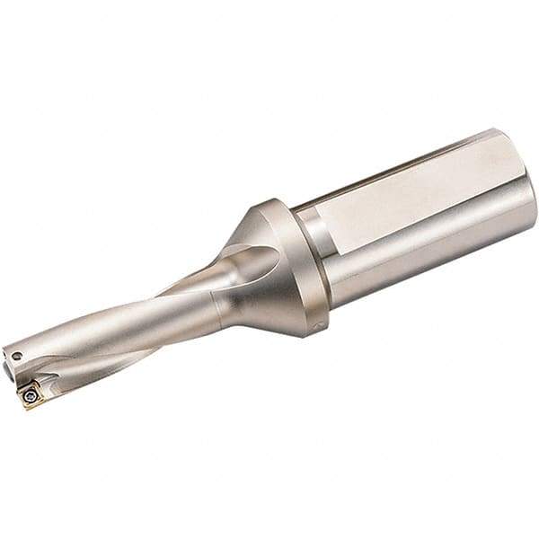 Kyocera - 1-7/8" Max Drill Depth, 3xD, 5/8" Diam, Indexable Insert Drill - 2 Inserts, 3/4" Shank Diam, Weldon Shank - USA Tool & Supply