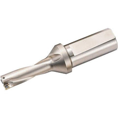 Kyocera - 1-7/8" Max Drill Depth, 3xD, 5/8" Diam, Indexable Insert Drill - 2 Inserts, 3/4" Shank Diam, Weldon Shank - USA Tool & Supply