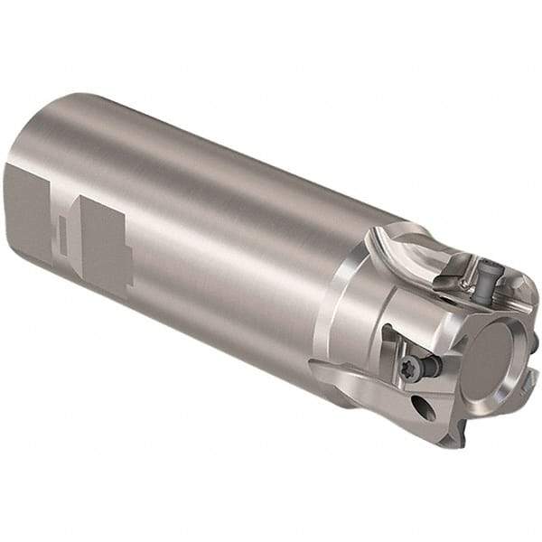 Seco - 1-1/2" Cut Diam, 12mm Max Depth of Cut, 1-1/2" Shank Diam, 120mm OAL, Indexable Square Shoulder Slot Milling End Mill - LOEX12 Inserts, Weldon Shank, 90° Lead Angle, Through Coolant, Series 217.94-12 - USA Tool & Supply