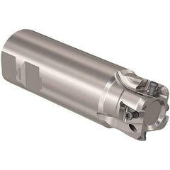 Seco - 1-1/2" Cut Diam, 12mm Max Depth of Cut, 1-1/2" Shank Diam, 120mm OAL, Indexable Square Shoulder Slot Milling End Mill - LOEX12 Inserts, Weldon Shank, 90° Lead Angle, Through Coolant, Series 217.94-12 - USA Tool & Supply