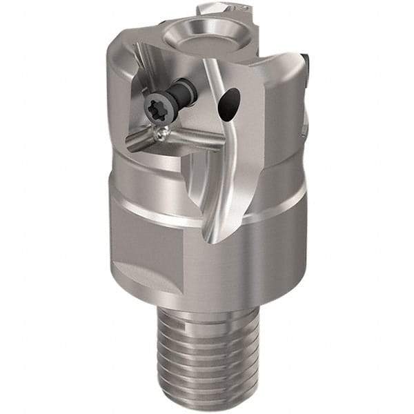 Seco - 1-1/4" Cut Diam, 12mm Max Depth of Cut, 16mm Shank Diam, 40mm OAL, Indexable Square Shoulder Slot Milling End Mill - LOEX12 Inserts, M16 Modular Connection, 90° Lead Angle, Through Coolant, Series 217.94-12 - USA Tool & Supply