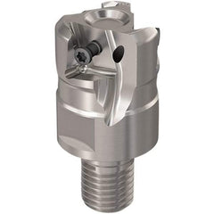 Seco - 1-1/4" Cut Diam, 12mm Max Depth of Cut, 16mm Shank Diam, 40mm OAL, Indexable Square Shoulder Slot Milling End Mill - LOEX12 Inserts, M16 Modular Connection, 90° Lead Angle, Through Coolant, Series 217.94-12 - USA Tool & Supply