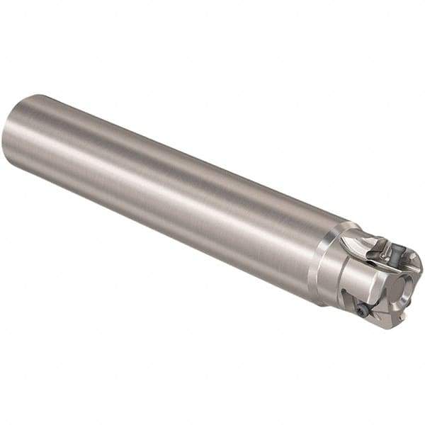 Seco - 32mm Cut Diam, 12mm Max Depth of Cut, 32mm Shank Diam, 195mm OAL, Indexable Square Shoulder Slot Milling End Mill - LOEX12 Inserts, Straight Shank, 90° Lead Angle, Through Coolant, Series 217.94-12 - USA Tool & Supply
