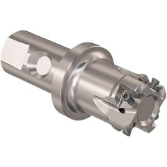 Seco - 40mm Cut Diam, 12mm Max Depth of Cut, 32mm Shank Diam, 120mm OAL, Indexable Square Shoulder Slot Milling End Mill - LOEX12 Inserts, Weldon Shank, 90° Lead Angle, Through Coolant, Series 217.94-12 - USA Tool & Supply