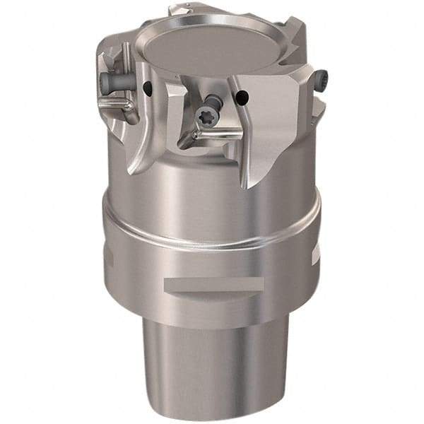 Seco - 54mm Cut Diam, 12mm Max Depth of Cut, 60mm OAL, Indexable Square Shoulder Slot Milling End Mill - LOEX12 Inserts, C5 Modular Connection, 90° Lead Angle, Through Coolant, Series C5-217.94-12 - USA Tool & Supply