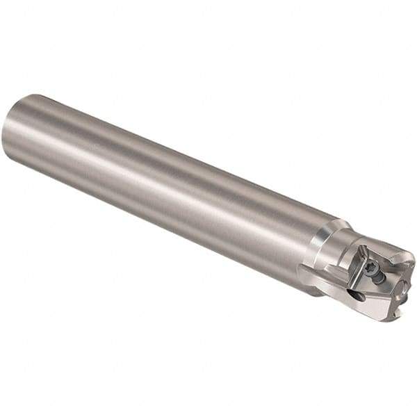 Seco - 1" Cut Diam, 12mm Max Depth of Cut, 1" Shank Diam, 170mm OAL, Indexable Square Shoulder Slot Milling End Mill - LOEX12 Inserts, Straight Shank, 90° Lead Angle, Through Coolant, Series 217.94-12 - USA Tool & Supply