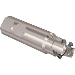 Seco - 25mm Cut Diam, 12mm Max Depth of Cut, 25mm Shank Diam, 101mm OAL, Indexable Square Shoulder Slot Milling End Mill - LOEX12 Inserts, Weldon Shank, 90° Lead Angle, Through Coolant, Series 217.94-12 - USA Tool & Supply