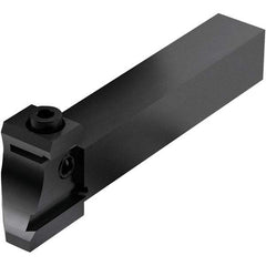 Seco - Tool Block Style 150.10-JETI, 15.49mm Blade Height, 81mm OAL, 16mm OAH, Indexable Cutoff Blade Tool Block - 16mm Shank Width, Through Coolant - USA Tool & Supply