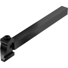 Seco - Tool Block Style 150.10-JETI, 15.49mm Blade Height, 80.3mm OAL, 1/2" OAH, Indexable Cutoff Blade Tool Block - 0.5mm Shank Height, 1/2" Shank Width, Through Coolant - USA Tool & Supply