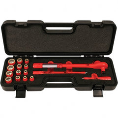 Wiha - 16 Piece Adjustable Torque Wrench & Socket Set - USA Tool & Supply