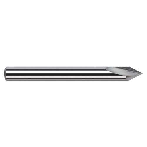 Engraving Cutters - 0.2500″ (1/4″) Shank Diameter × 60° included Carbide Marking Cutter, 2 Flute - Exact Industrial Supply