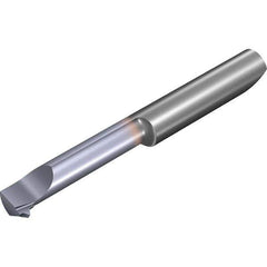 Vargus - 16mm Cutting Depth, 24 to 48 TPI, 4.2mm Diam, Internal Thread, Solid Carbide, Single Point Threading Tool - TiCN Finish, 35mm OAL, 4mm Shank Diam, 1.9mm Projection from Edge, 0.5 to 1mm Pitch, 60° Profile Angle - Exact Industrial Supply