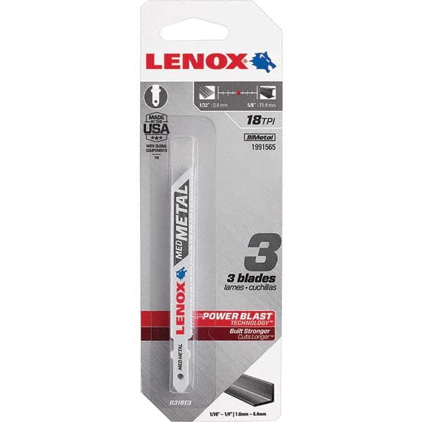 Lenox - Jig Saw Blades Blade Material: Bi-Metal Blade Length (Inch): 3-5/8 - USA Tool & Supply